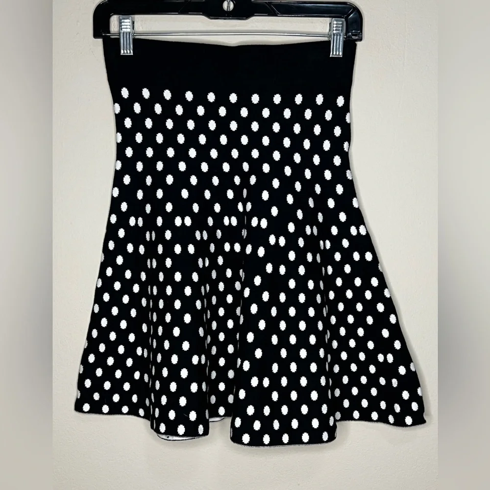 Anthropologie Maeve Polka Dot Knit Knit Skirt XS